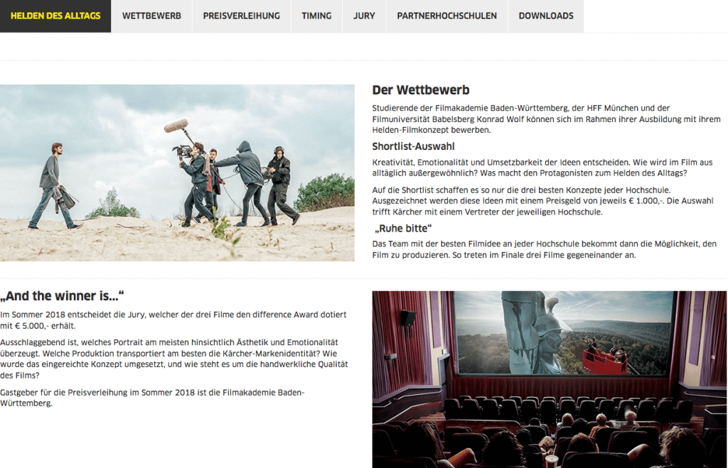 Kärcher Kurzfilmpreis Difference Award